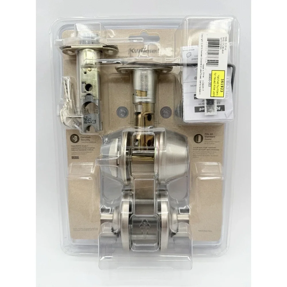 Kwikset Balboa Single Cylinder Deadbolt Satin Nickel 96900-353